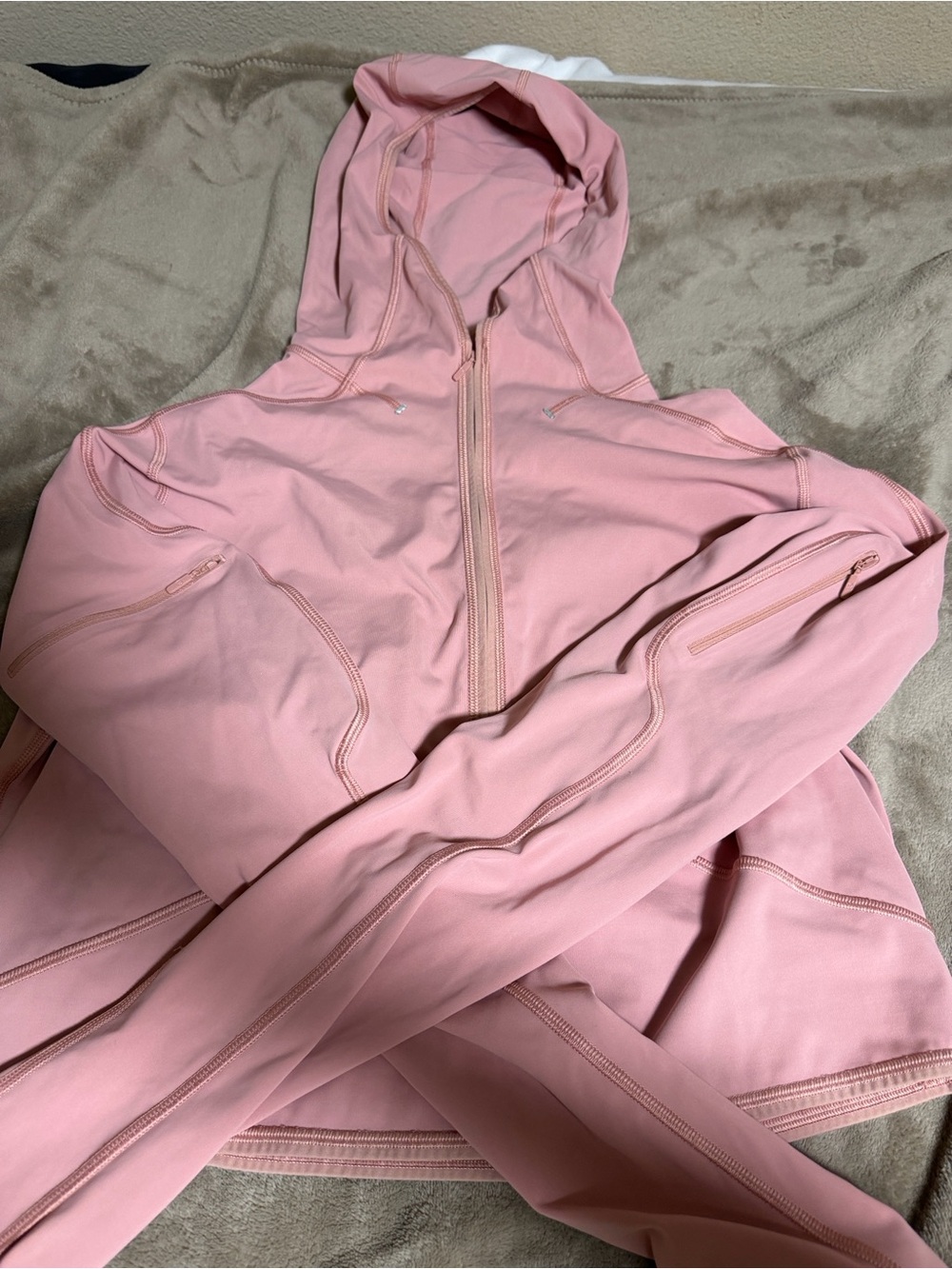 lululemon athletica Break a Trail Crop 1/2 Zip Hoodie NWT Sz 6 Pink Pastel